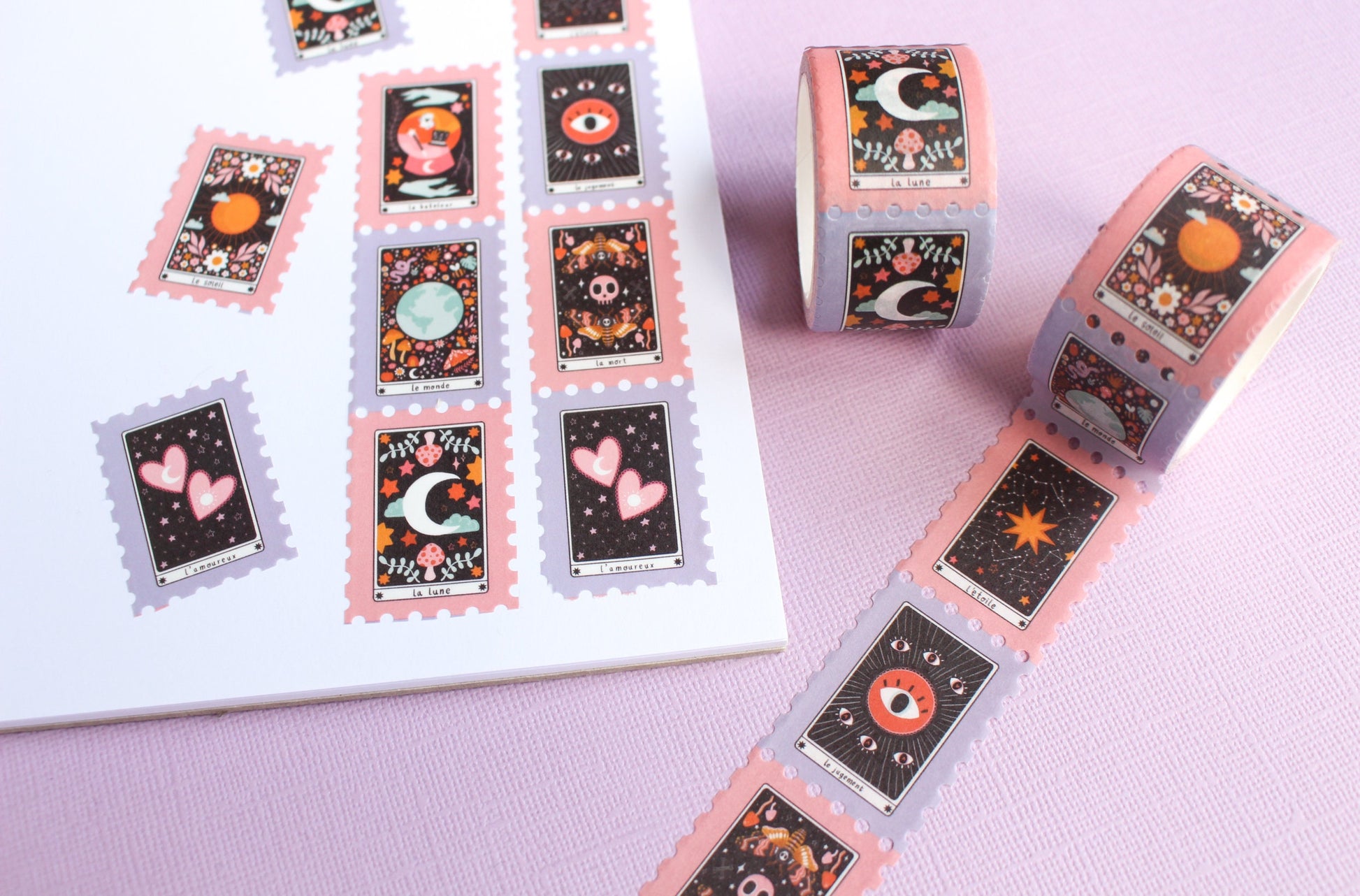 Tarot Stamp Washi Tape - Halloween, Spooky Season, Witchy,