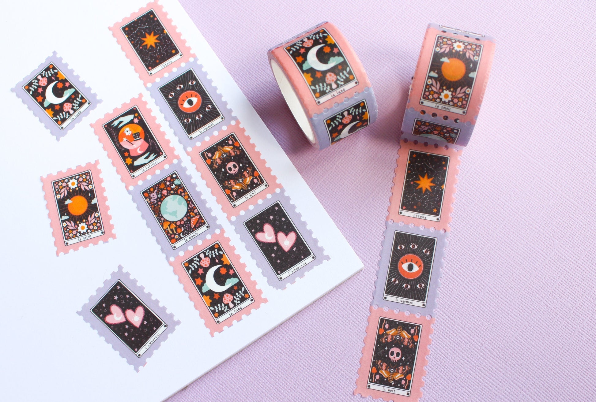 Tarot Stamp Washi Tape - Halloween, Spooky Season, Witchy,