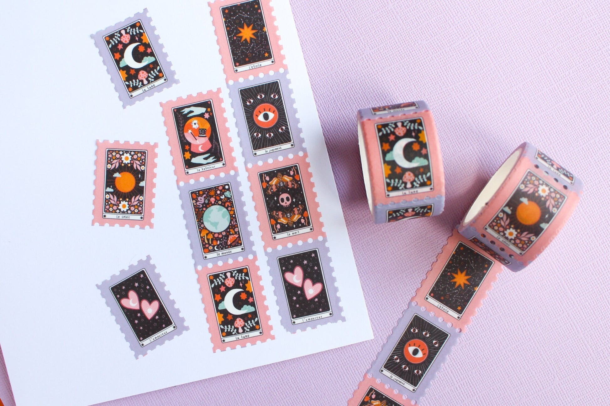 Tarot Stamp Washi Tape - Halloween, Spooky Season, Witchy,