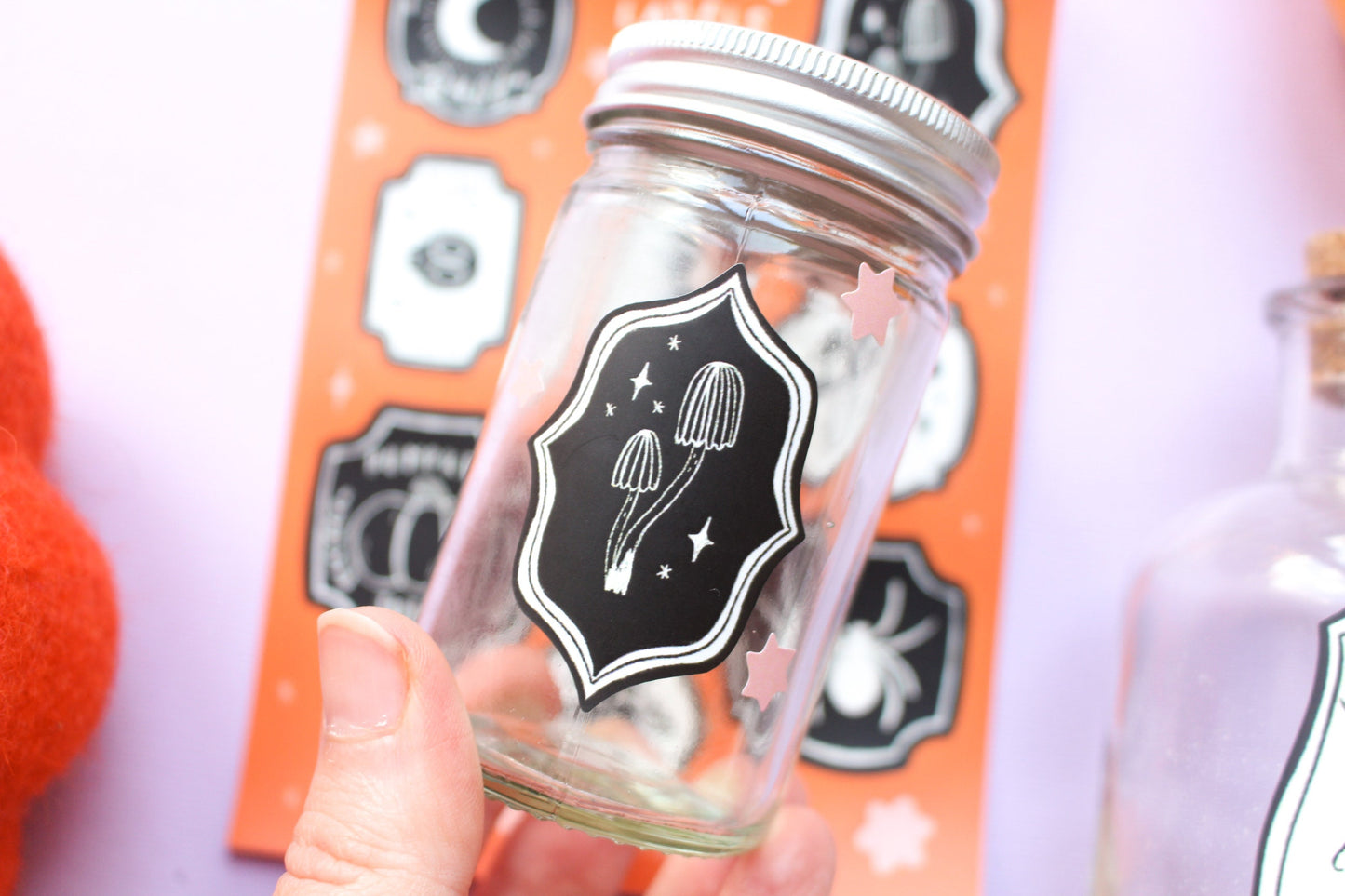Mini Potion Labels Vinyl Sticker Sheet - Spooky season, pumpkins, ghosties, moth, witchy, autumnal