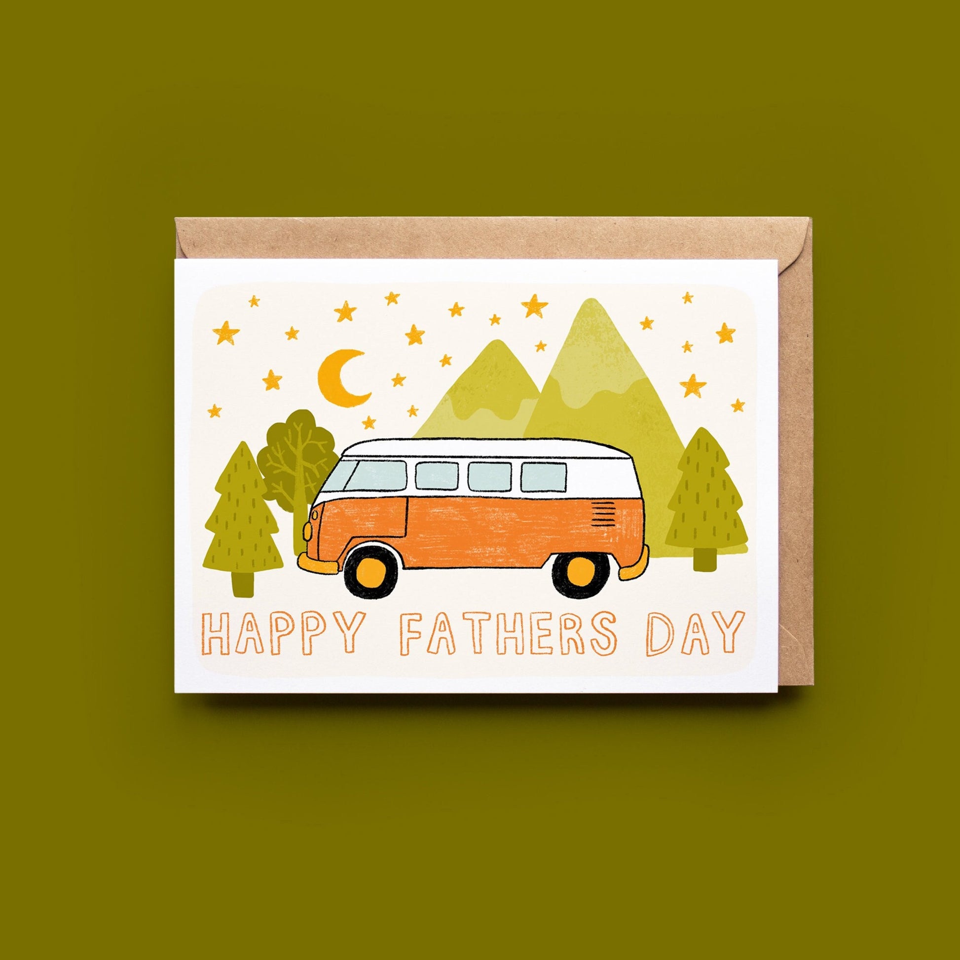 Father's Day Campervan Card - Outdoorsy Dad, Adventure Dad, Stepdad, Daddy, Van Life, Camping, Camper