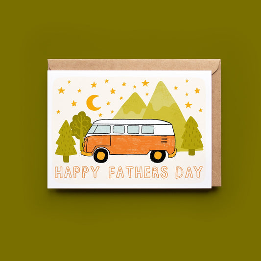 Father's Day Campervan Card - Outdoorsy Dad, Adventure Dad, Stepdad, Daddy, Van Life, Camping, Camper