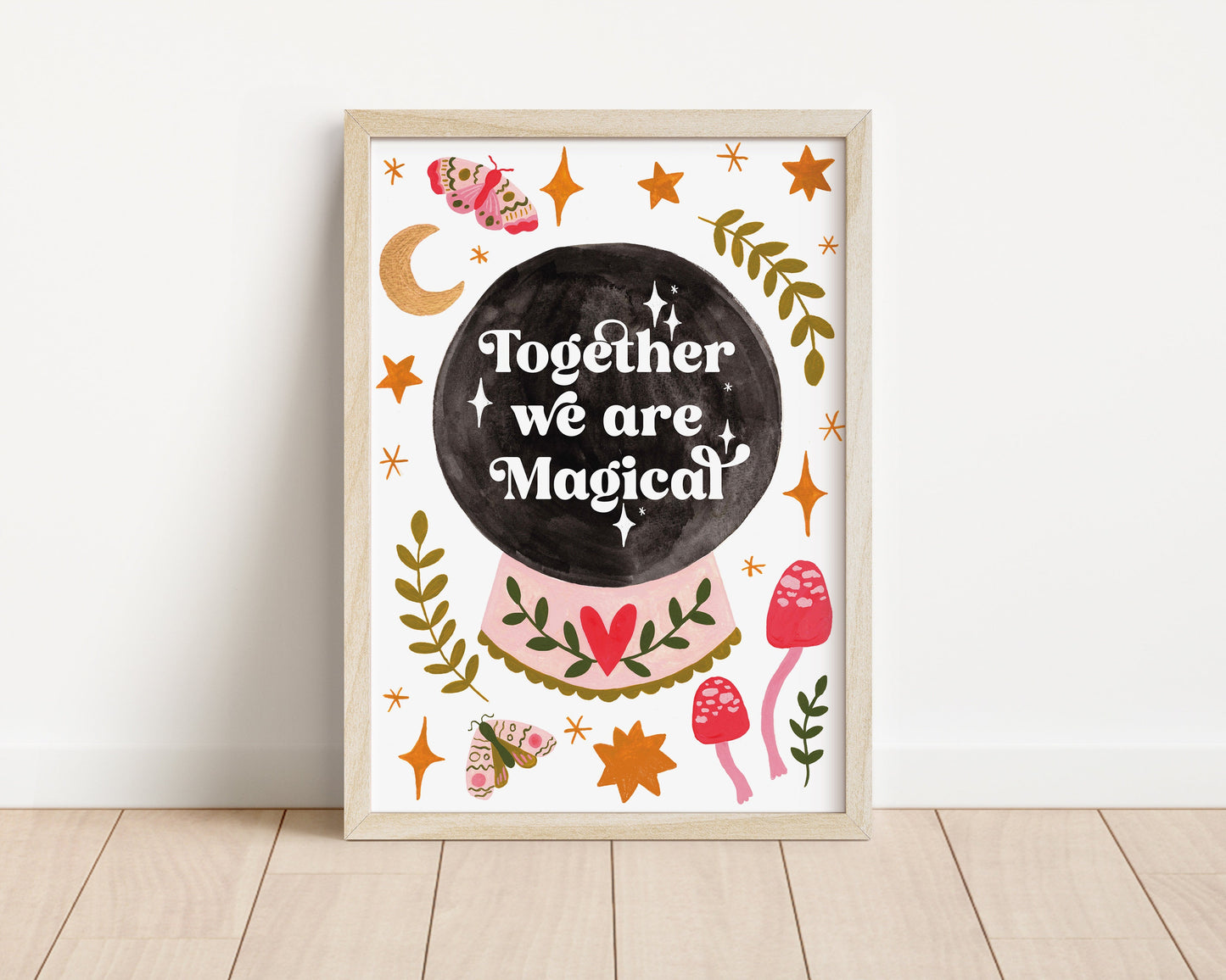 Magical Crystal Ball Print – Whimsical Nursery Art, Fairycore Decor