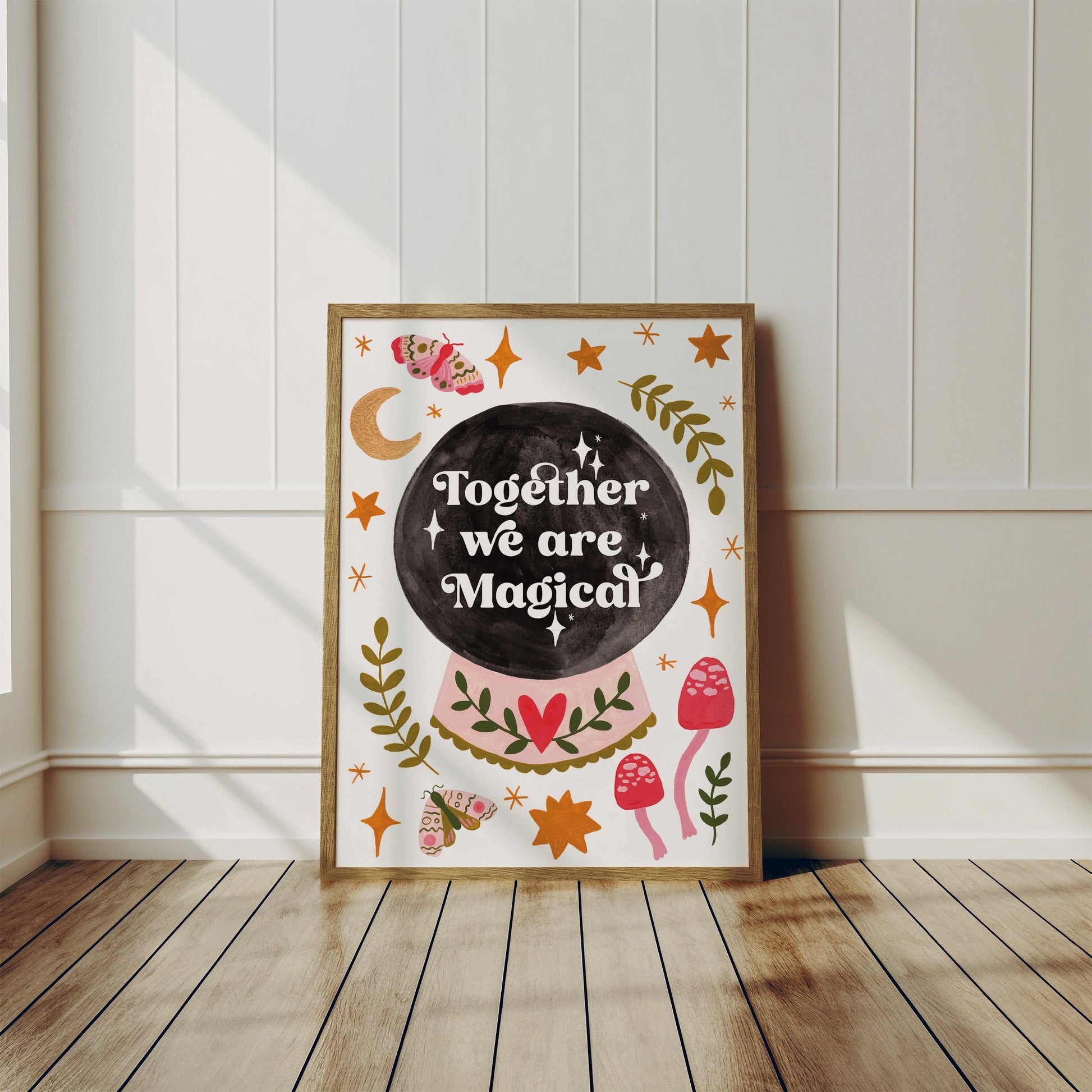 Magical Crystal Ball Print – Whimsical Nursery Art, Fairycore Decor