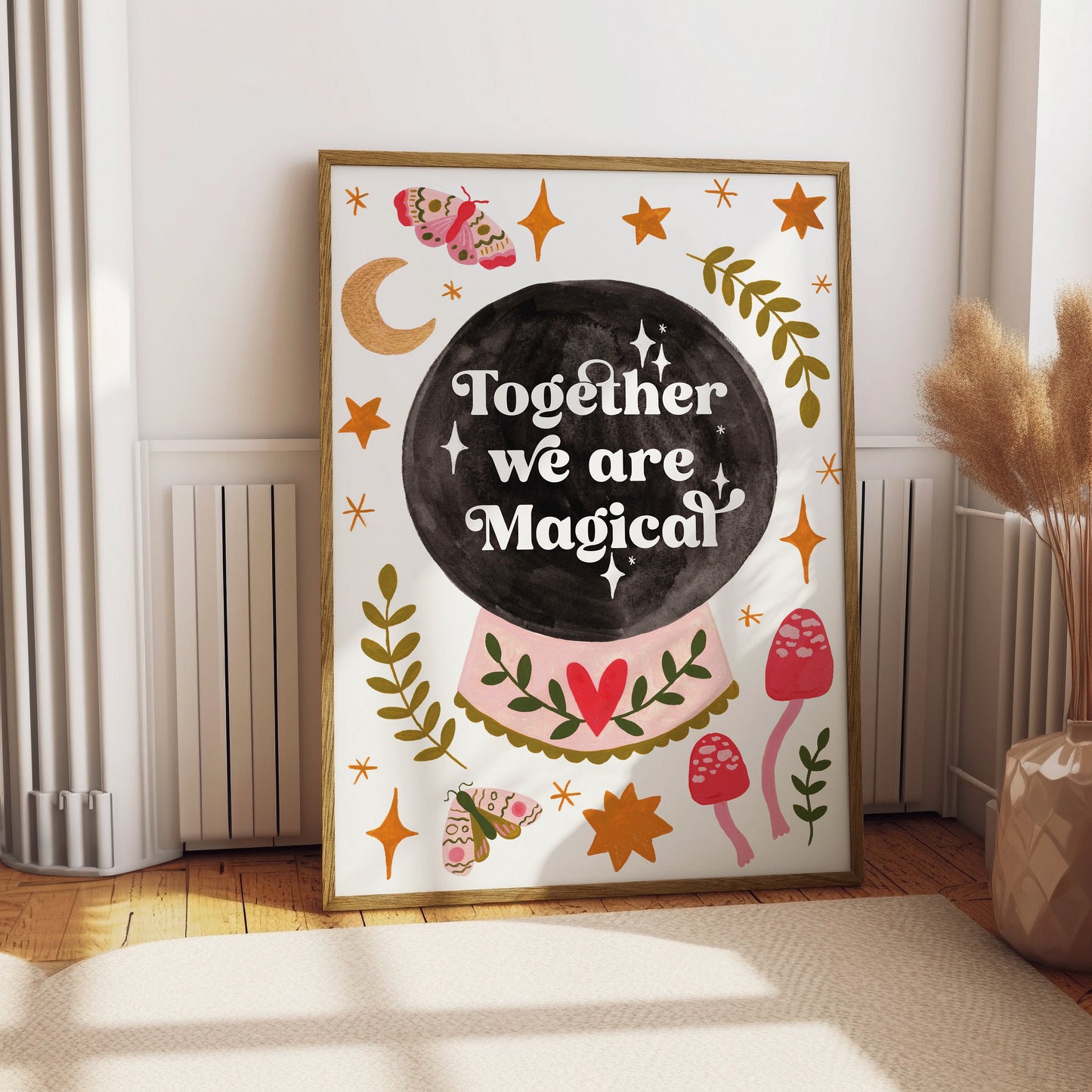 Magical Crystal Ball Print – Whimsical Nursery Art, Fairycore Decor