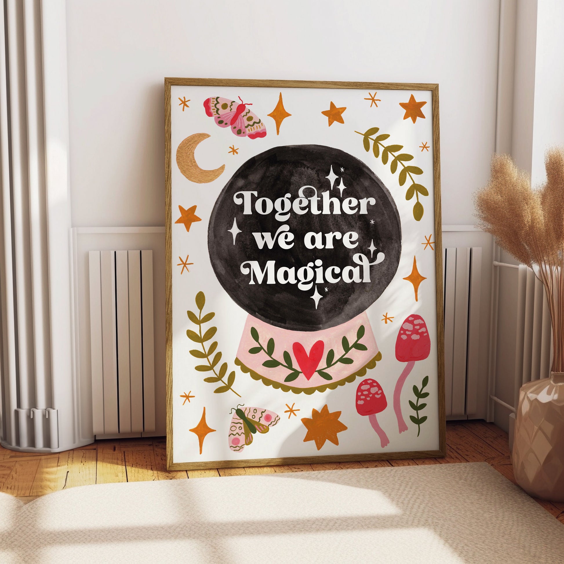 Magical Crystal Ball Print – Whimsical Nursery Art, Fairycore Decor