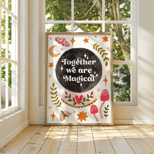 Magical Crystal Ball Print – Whimsical Nursery Art, Fairycore Decor