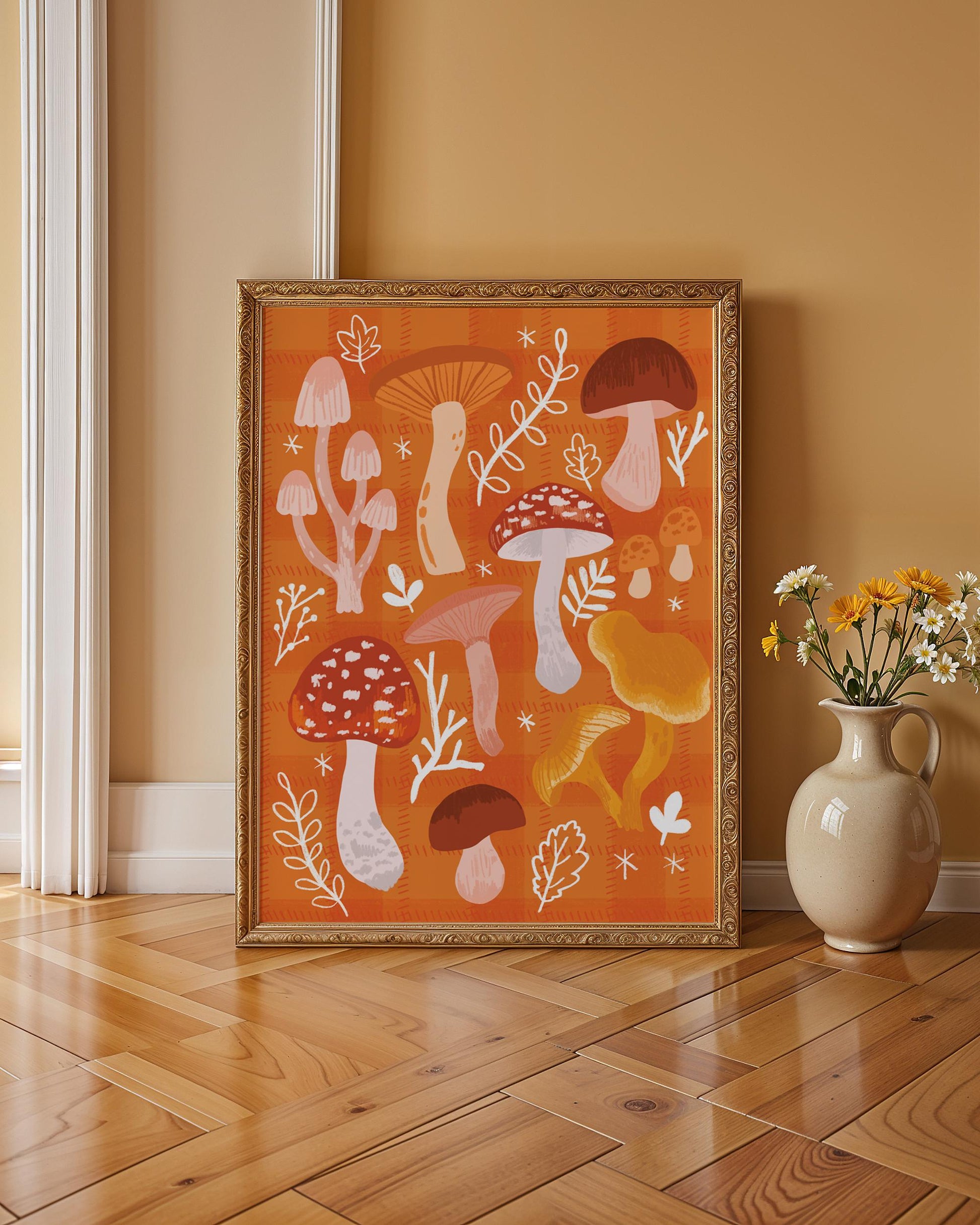 Autumn Mushroom Print - Cosy, Hygge, Witchy Magical, Autumnal - A5 or A4