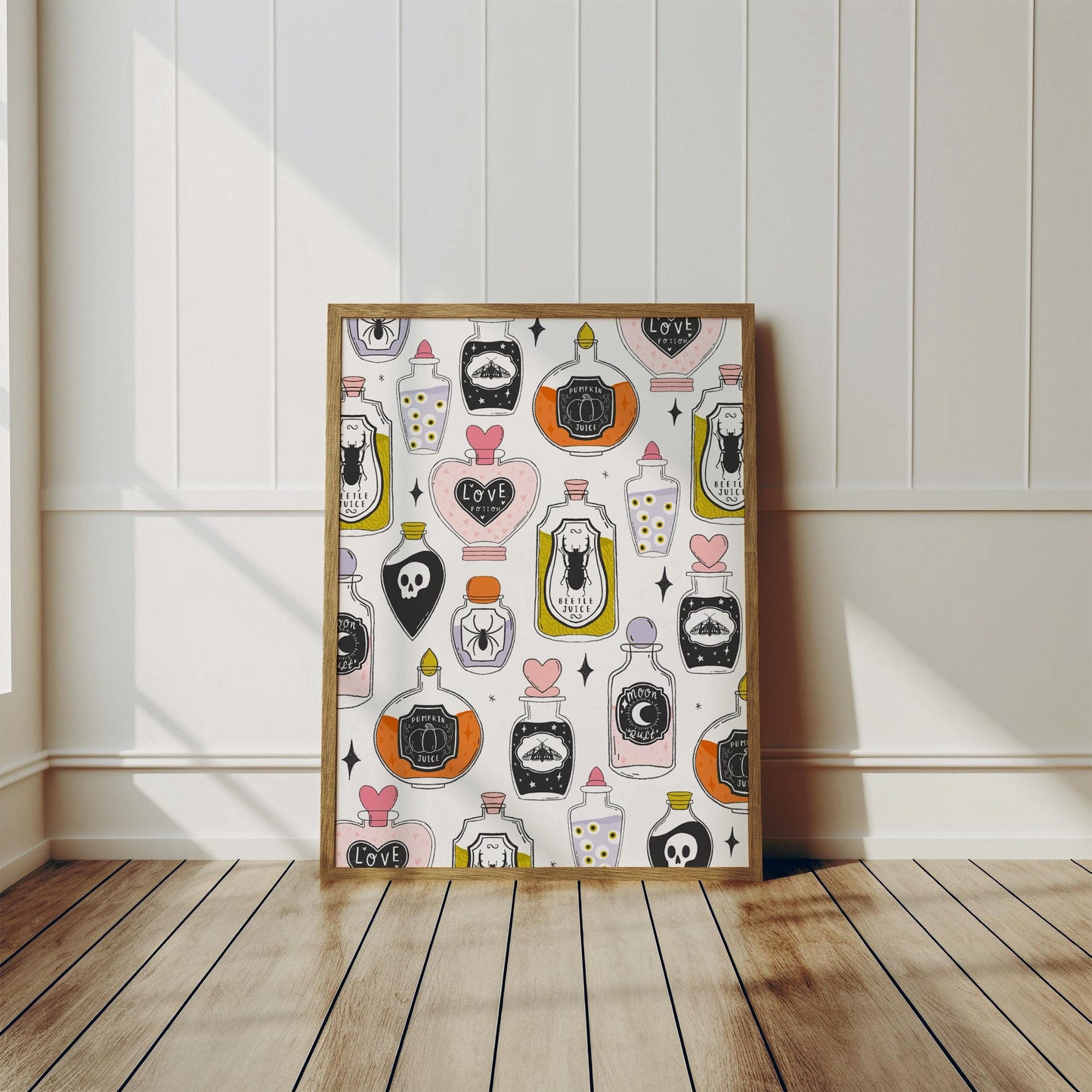 Pastel Halloween Potions Print – Witchy Spooky Season Art