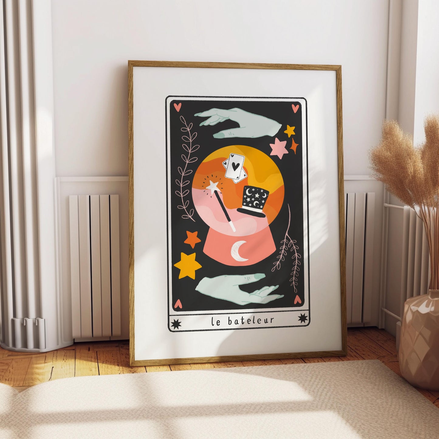 Magician Tarot Card Print – Crystal Ball Celestial Art