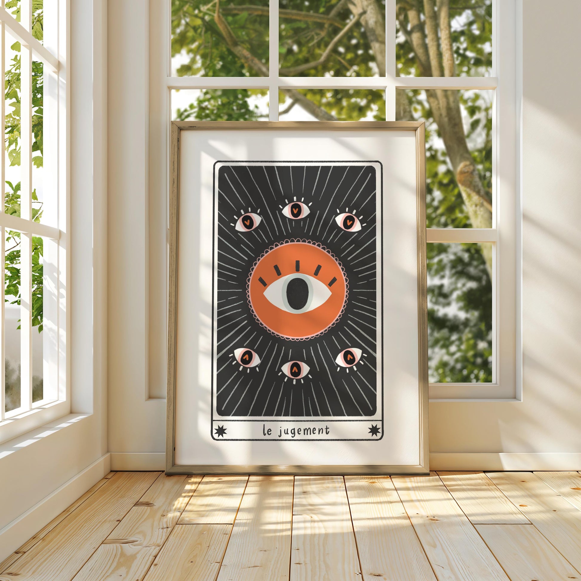 Judgement Eye Tarot Card Print - Gothic Witchy Wall Art