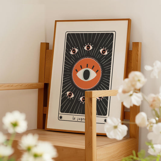 Judgement Eye Tarot Card Print - Gothic Witchy Wall Art