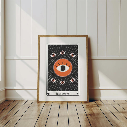Judgement Eye Tarot Card Print - Gothic Witchy Wall Art