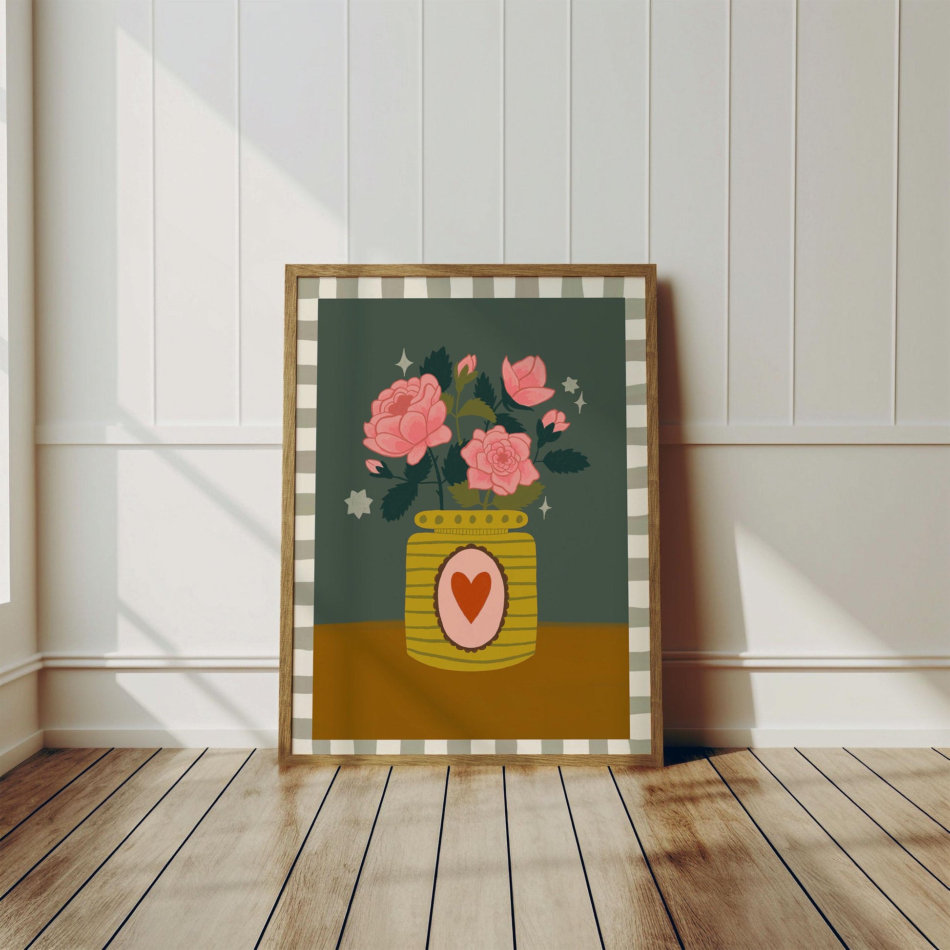 Rose Bouquet Art Print | June Birth Flower, Cottagecore Decor
