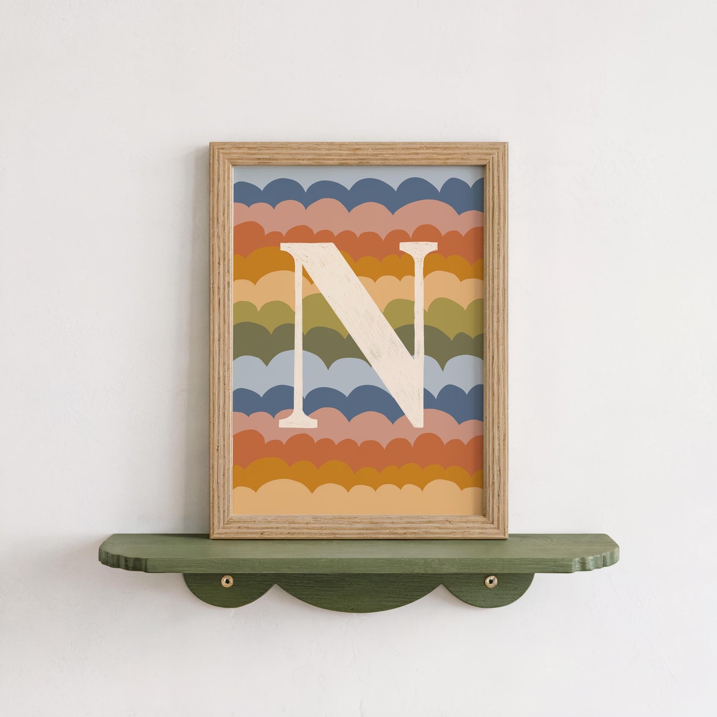 Set of 3 Personalised Retro Rainbow Space Art Prints - Nursery, Kids Room, Initial, Name, Playroom Decor, Planets,