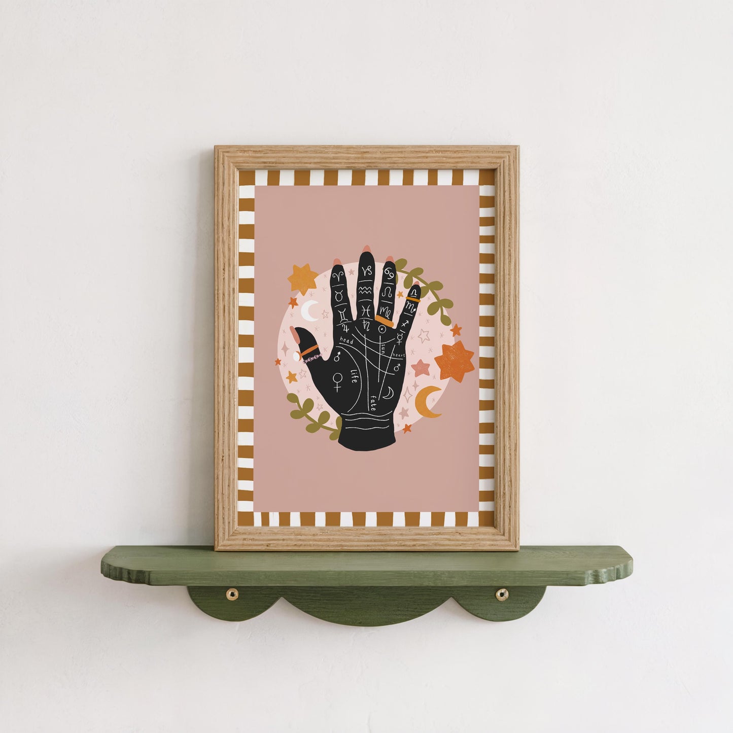 Set of 3 Witchy Magic Wall Art Prints – Cottagecore, Witch, Whimsical, bookshelf, Palmistry