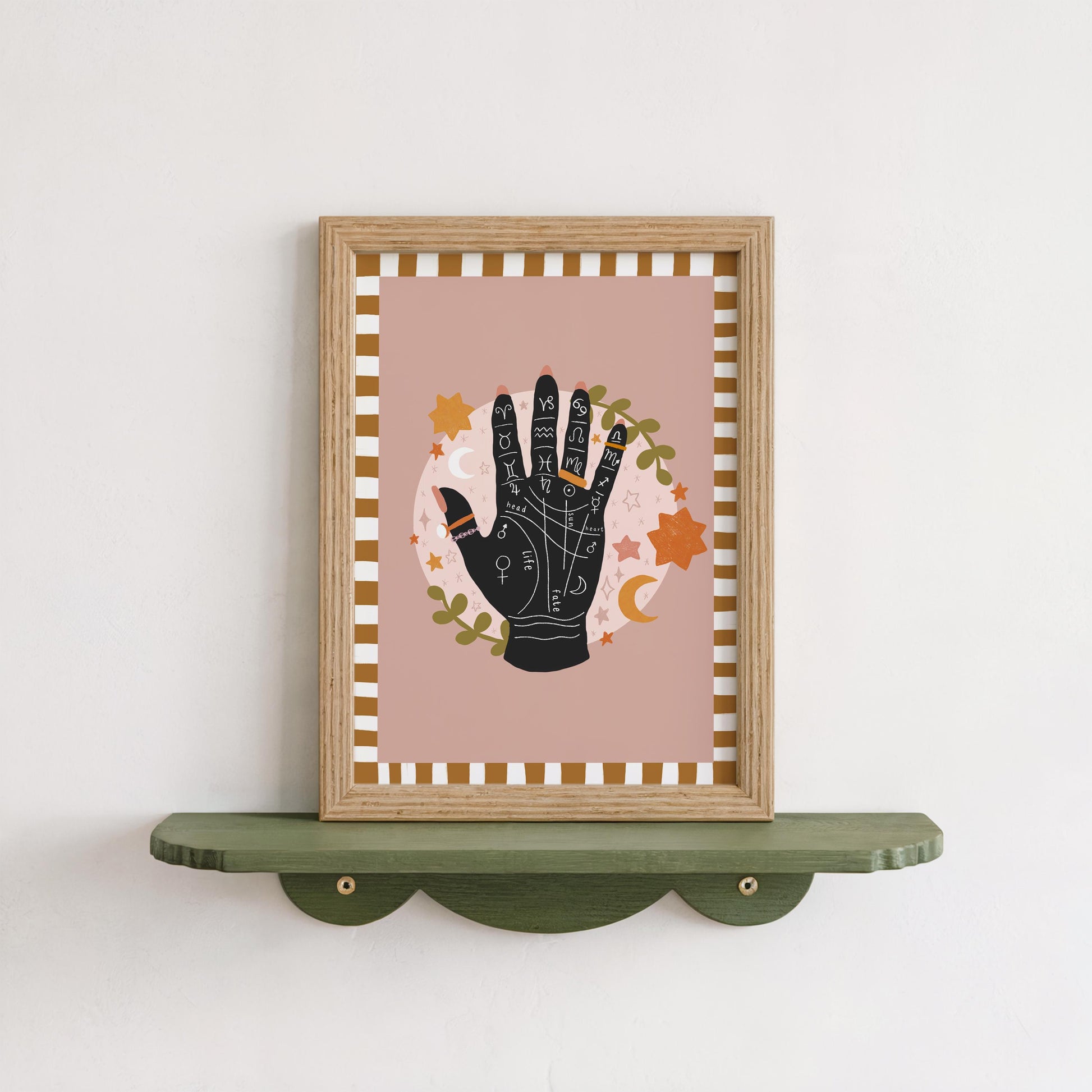 Set of 3 Witchy Magic Wall Art Prints – Cottagecore, Witch, Whimsical, bookshelf, Palmistry