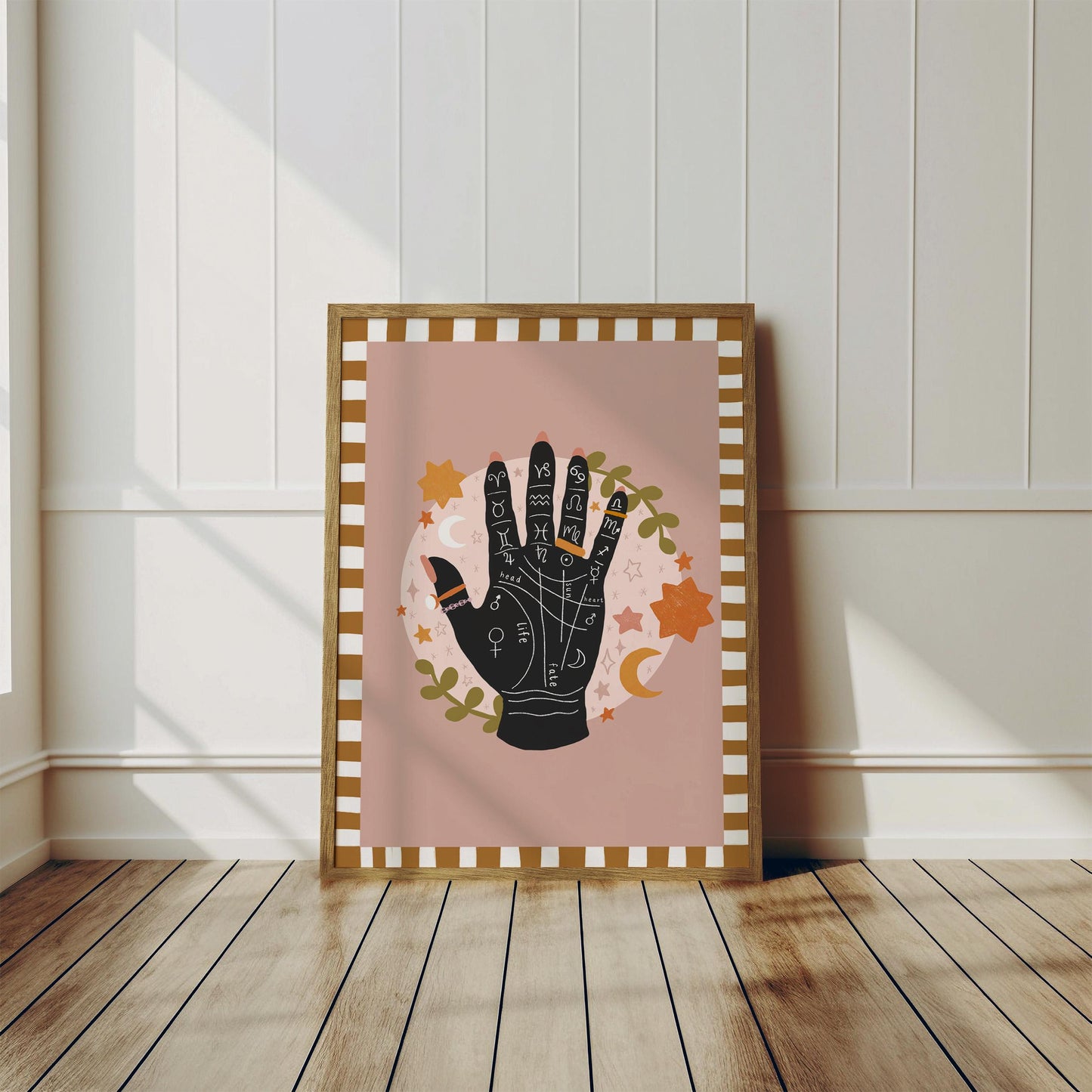 Set of 3 Witchy Magic Wall Art Prints – Cottagecore, Witch, Whimsical, bookshelf, Palmistry