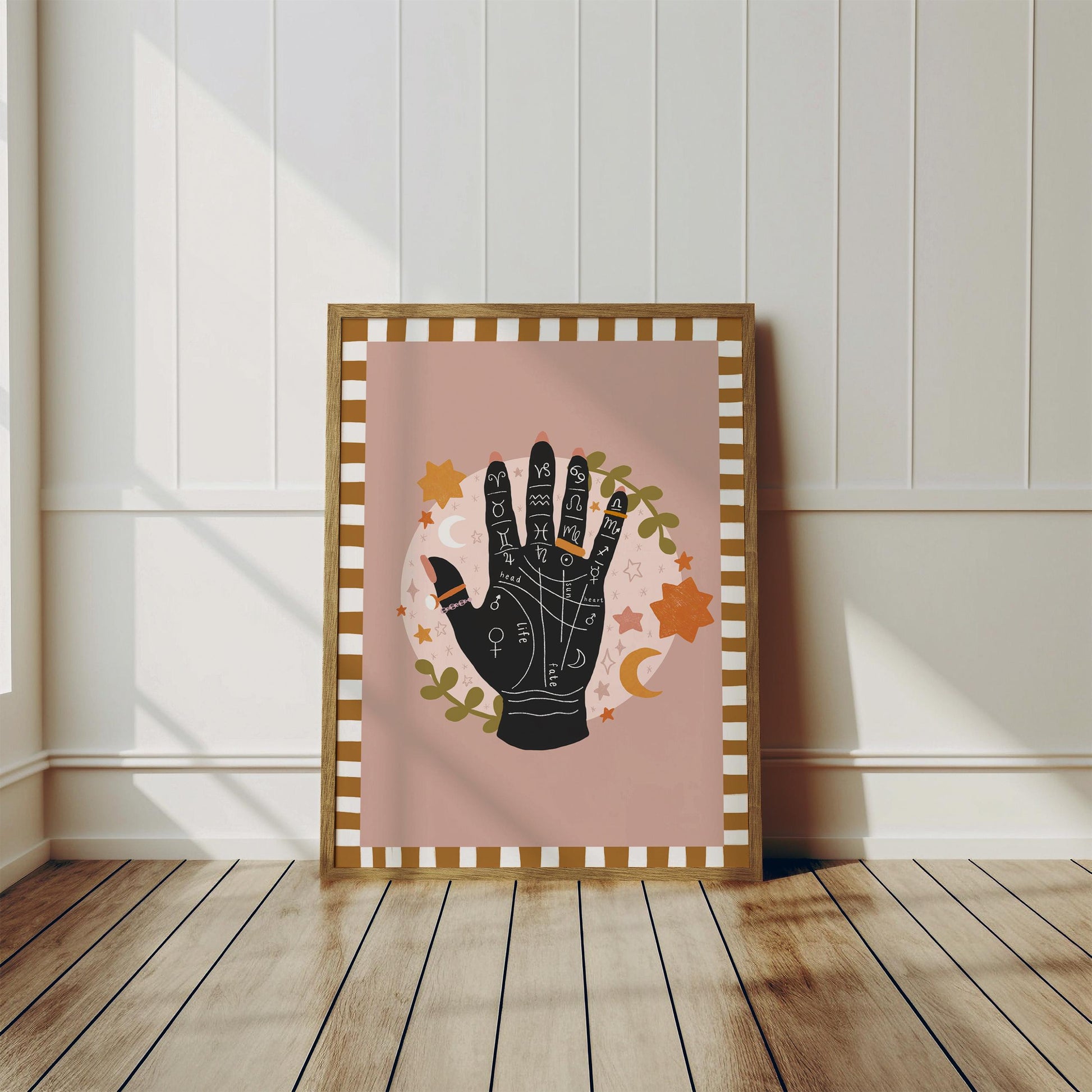 Set of 3 Witchy Magic Wall Art Prints – Cottagecore, Witch, Whimsical, bookshelf, Palmistry