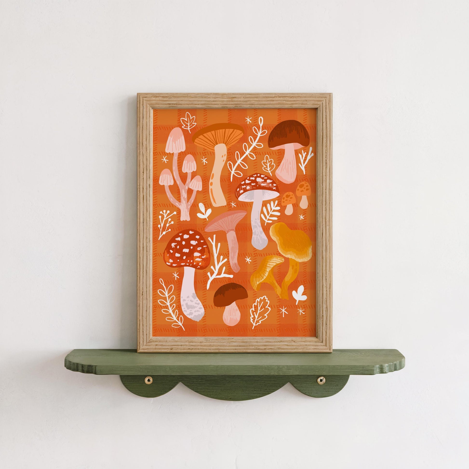 Autumn Mushroom Print - Cosy, Hygge, Witchy Magical, Autumnal - A5 or A4