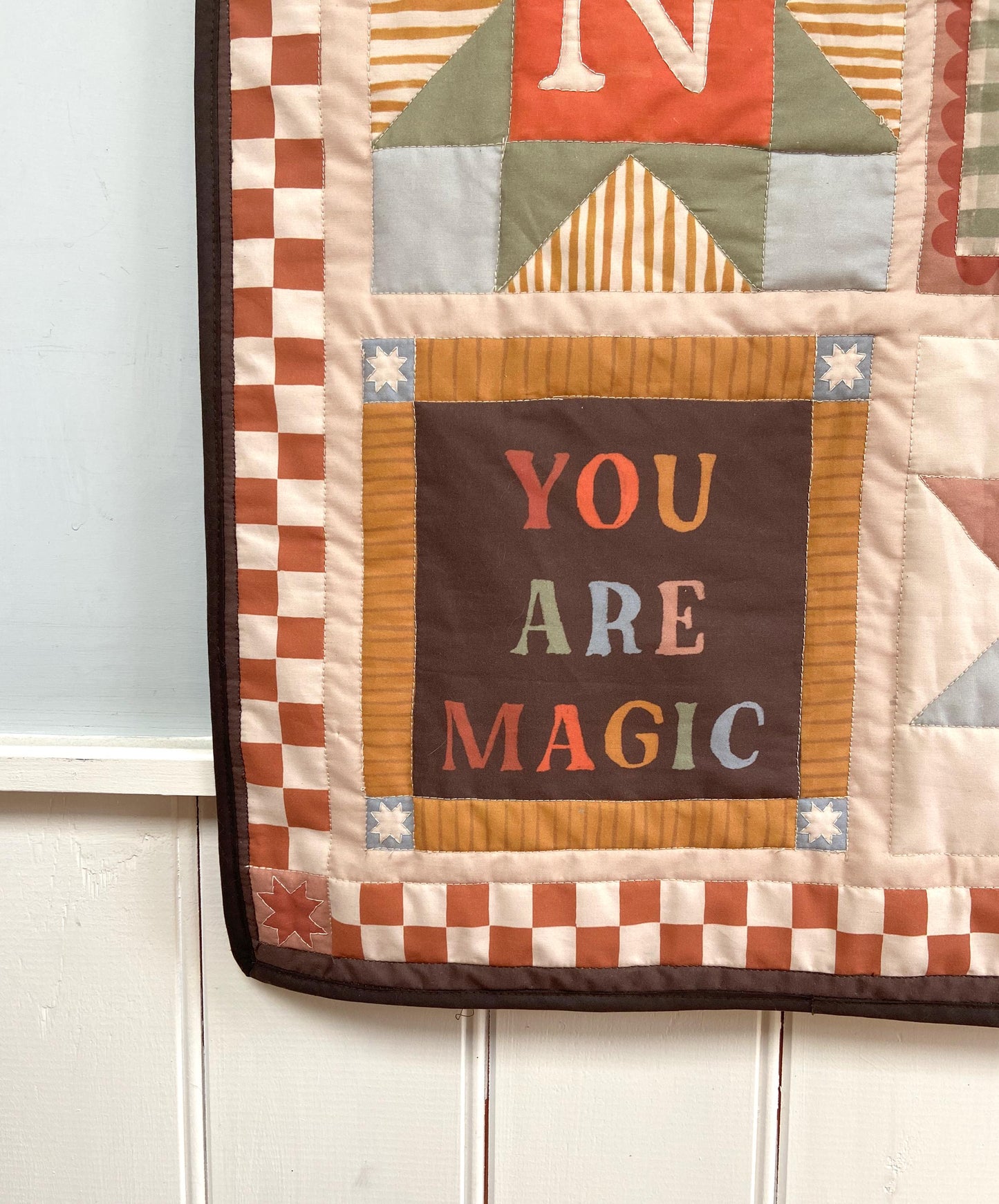 Quilted Wall Hanging - Personalised Nursery Kids Decor - Star sign, Initial, Moon Phase, Birthday - Whimsical, Colourful